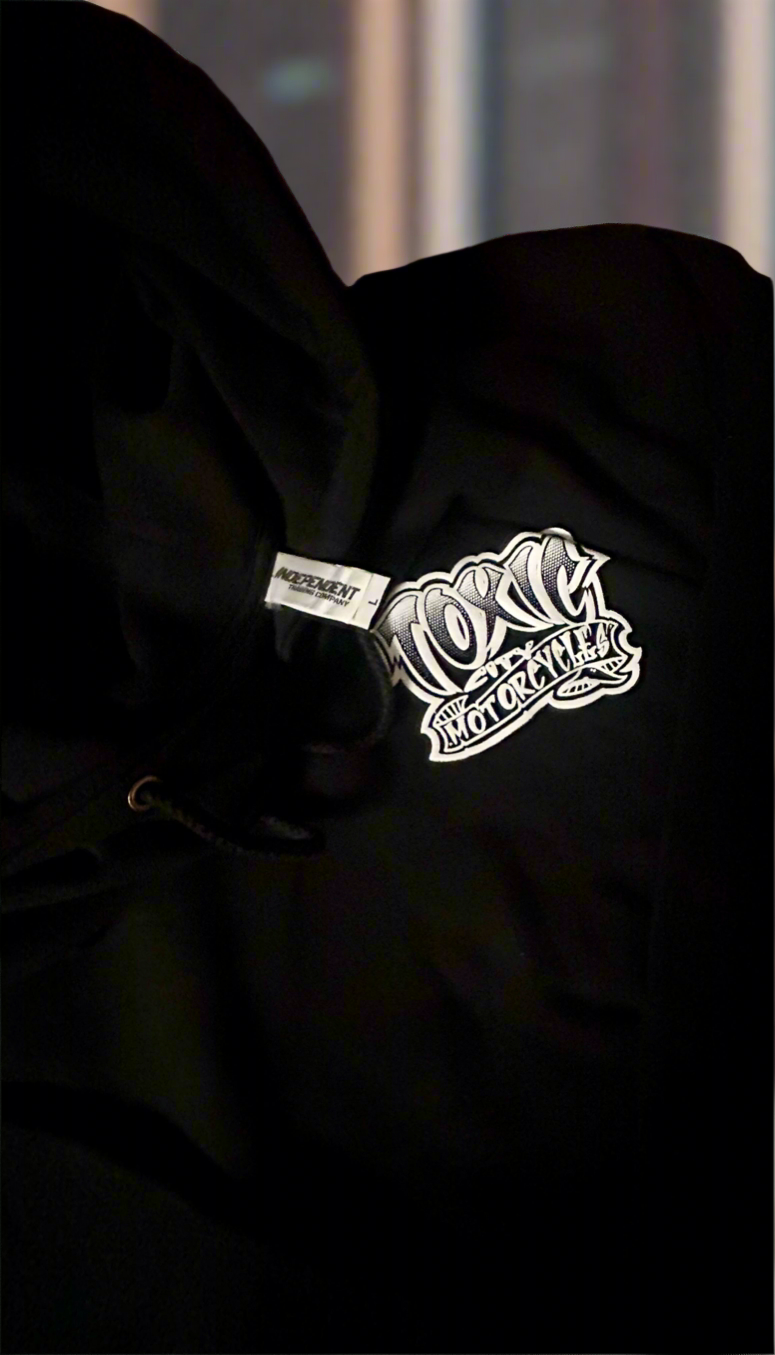 A Limited Edition Hoodie! “Toxic City Motorcycles" McKeag Art Designed hoodie Exclusively from ToxicOG Streetwear!